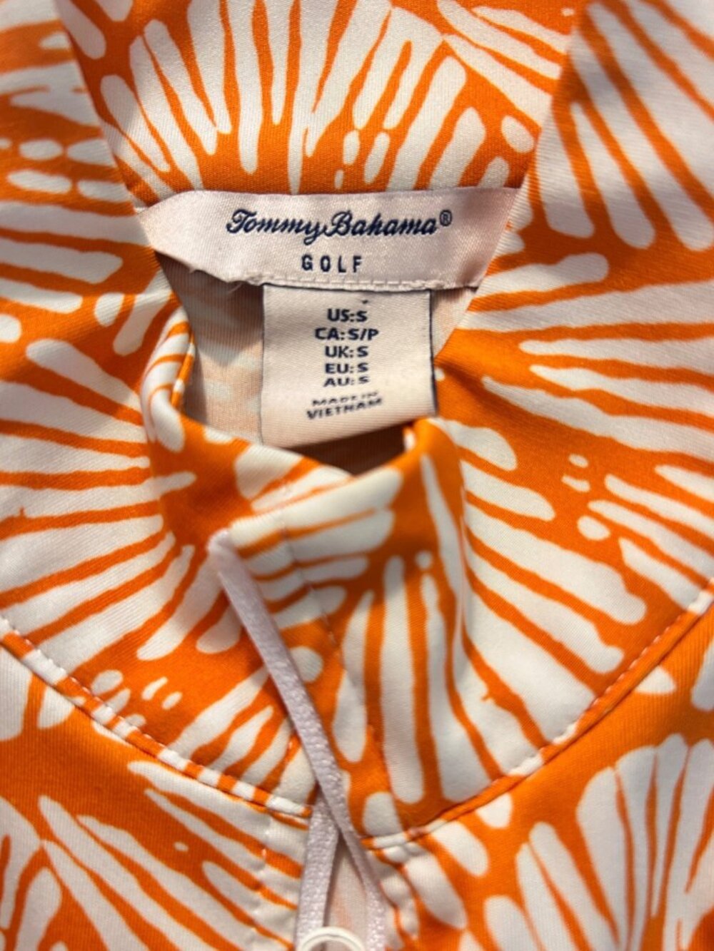 Tommy Bahama Golf Tennis Full Zip Jacket Pullover Orange Small - Picture 5 of 5